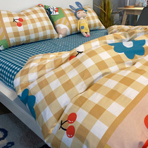 Jinxi Road cotton cotton 100 four-piece sheet quilt cover three-piece quilt cover piece 4 bedding Net red same model