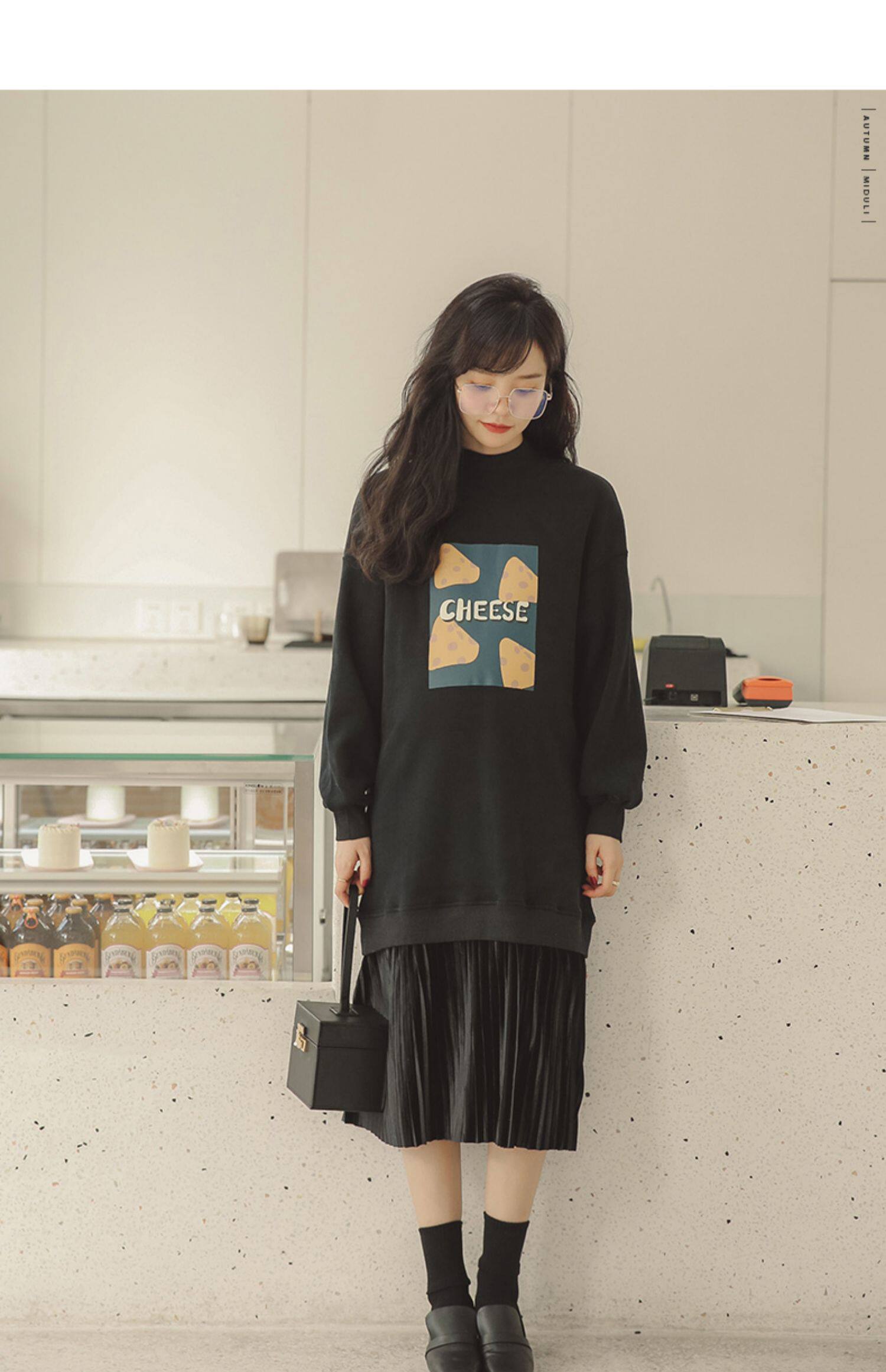 Платье для беременных 孕妇连衣裙孕妇装秋冬款冬季孕妇裙子卫衣中长款加绒加厚秋装冬装