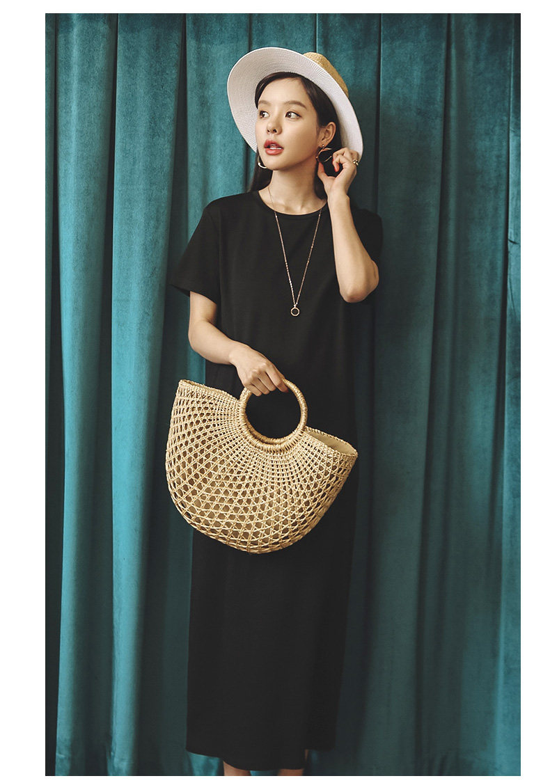 Платье для беременных 米度丽孕妇装夏装上衣孕妇连衣裙夏季外出时尚高端短袖t恤长裙子 M degrees Korea