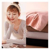 Autumn clothes for pregnant women postpartum nursing autumn clothes tops thermal underwear during pregnancy plus velvet maternity pajamas single-piece base layer