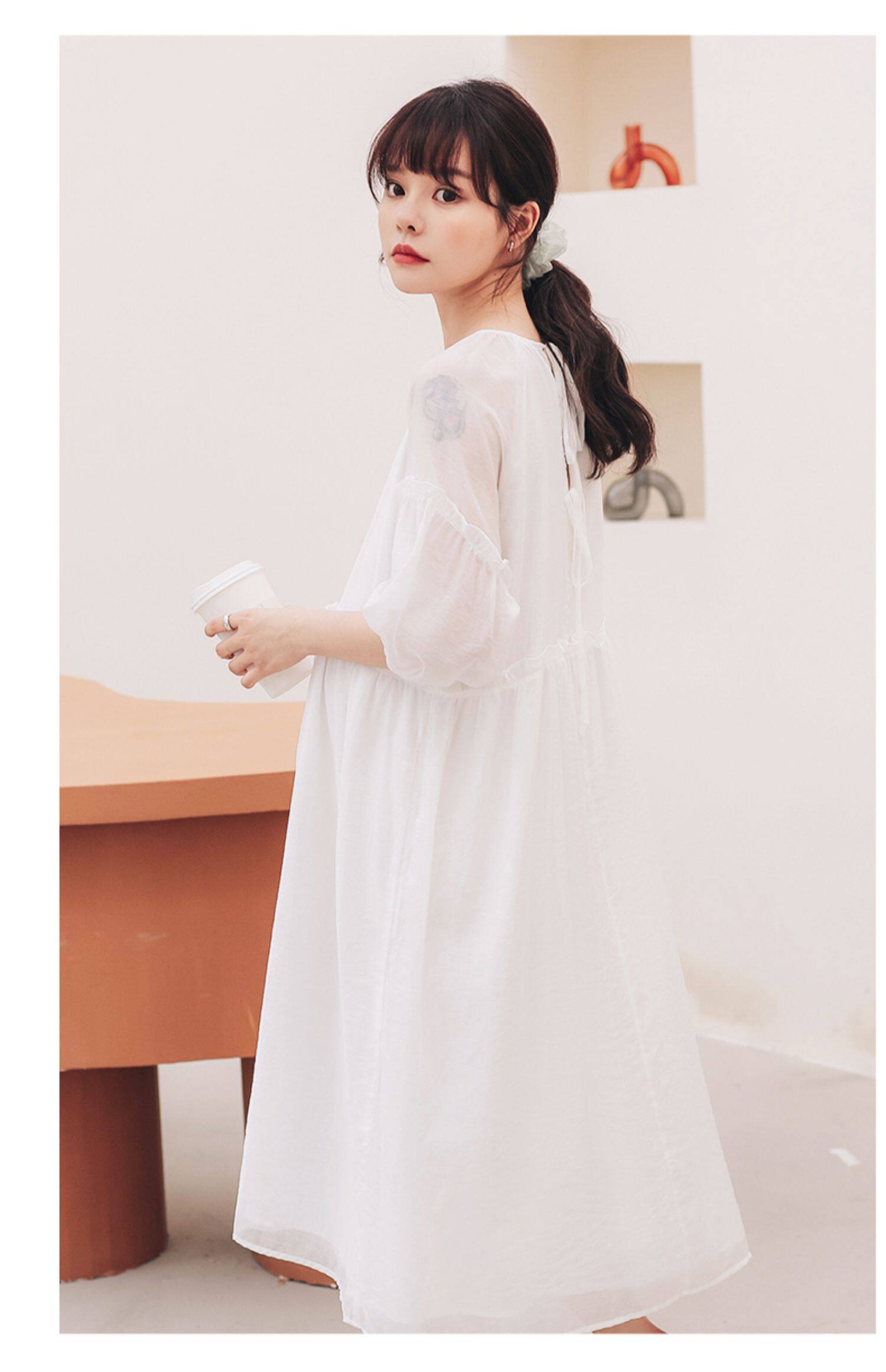 Платье для беременных 孕妇连衣裙夏季中长款高级感网红款上衣孕妇裙子夏薄款孕妇装夏装