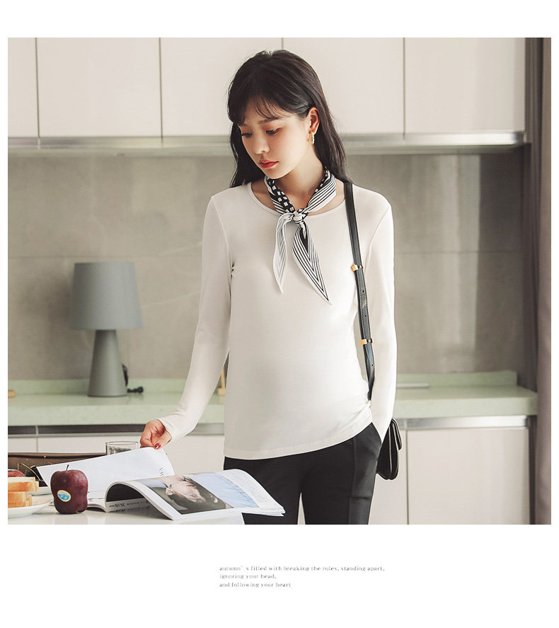 Футболка для беременных 孕妇上衣春秋孕妇t恤孕妇打底衫长袖内搭秋衣秋季薄款孕妇装秋装