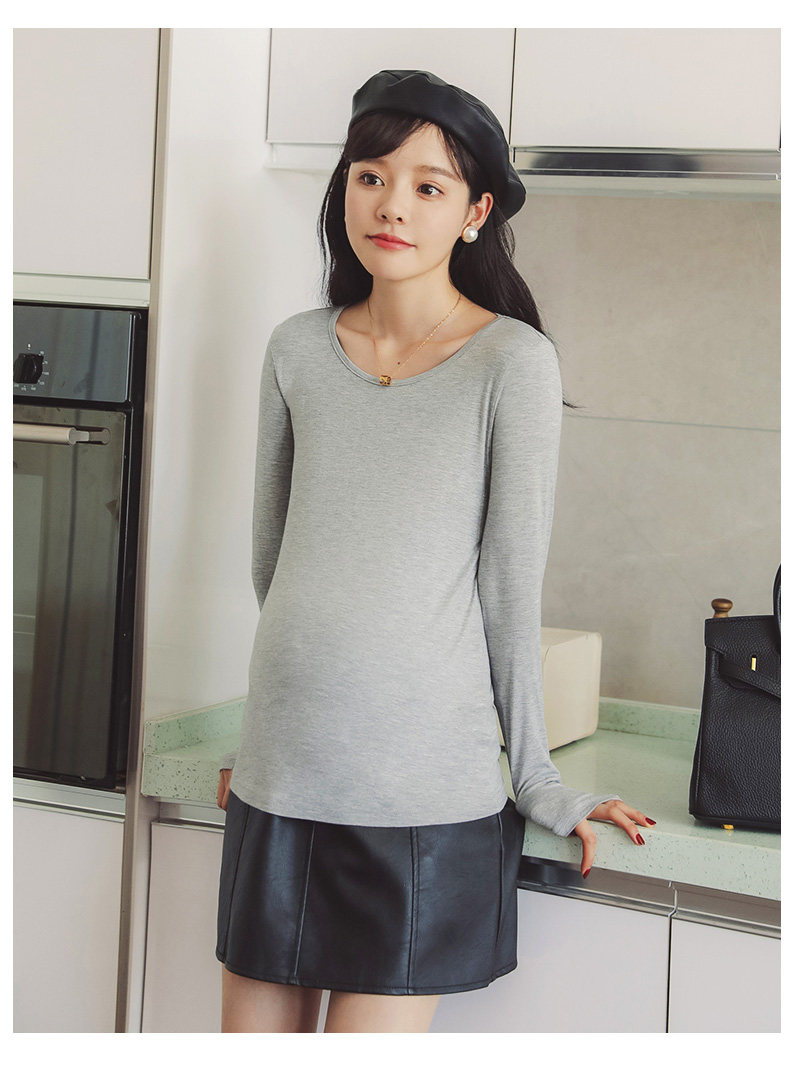 Футболка для беременных 孕妇上衣春秋孕妇t恤孕妇打底衫长袖内搭秋衣秋季薄款孕妇装秋装