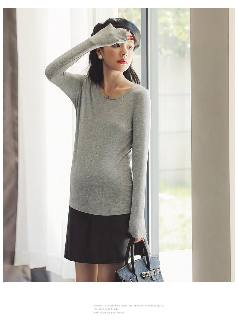 Футболка для беременных 孕妇上衣春秋孕妇t恤孕妇打底衫长袖内搭秋衣秋季薄款孕妇装秋装