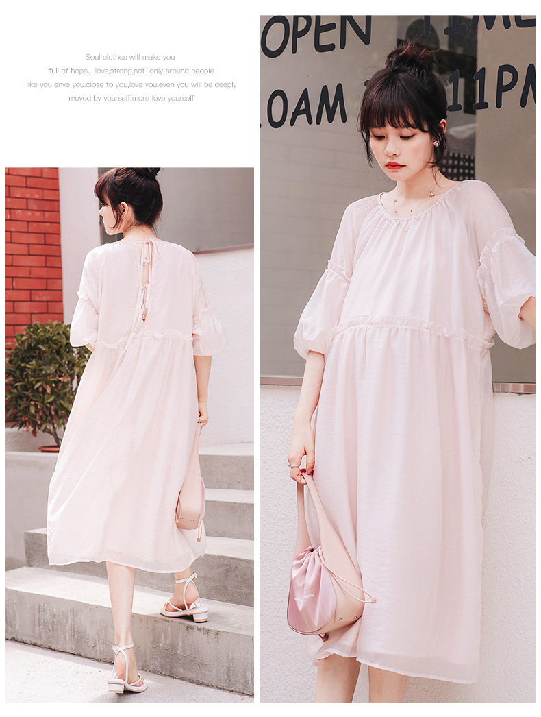 Платье для беременных 孕妇连衣裙夏季中长款高级感网红款上衣孕妇裙子夏薄款孕妇装夏装