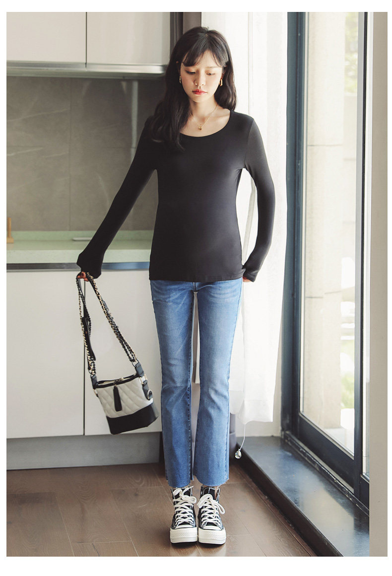 Футболка для беременных 孕妇上衣春秋孕妇t恤孕妇打底衫长袖内搭秋衣秋季薄款孕妇装秋装