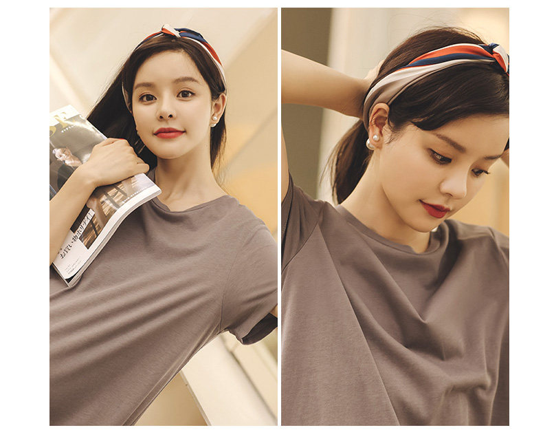 Платье для беременных 米度丽孕妇装夏装上衣孕妇连衣裙夏季外出时尚高端短袖t恤长裙子 M degrees Korea