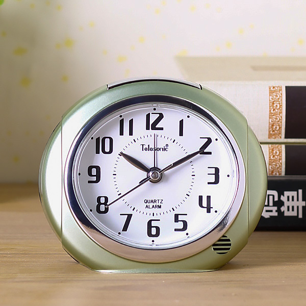 Alarm clock students use ultra-quiet simple bedside small alarm clock with night light creative lazy alarm clock Uranus bedroom