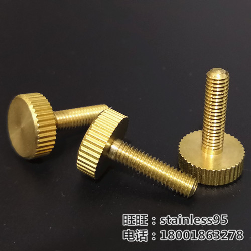 brass color thin head hand-wringing screw solid large flat head with rollaway round head hand screwing bolt M3M4M5M6