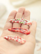 58) retro Cherry floral girl cute little hairpin bbclip children adult bangs clip set of 6