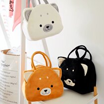 58) cute Akita dog plush girl handbag Hand bag travel bag big bag