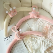 58) Stars and moon soft clothes rack Cute cartoon fabric non-slip non-marking household hanging clothes stand