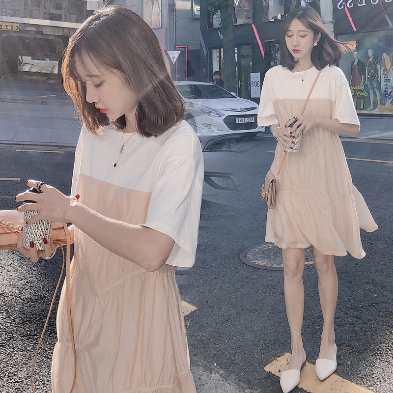 Gestational Maternity Bottling Hot Mother Personality Spring Autumn with Little Qing New Pregnant Woman Ocean Clothing Online Red Spring Summer Dress Summer Dress