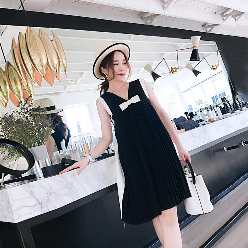 Maternity dress Western style maternity dress 2022 summer tide hot mom cover belly does not show personality small fresh summer dress
