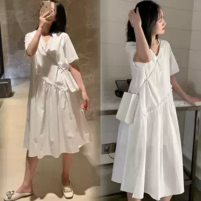 Pregnant Women summer dress summer skirt fashion 2021 foreign pie Net red pregnant women's clothing spring summer tide Hot Mom personality dress