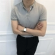 18 mùa xuân và mùa hè mới màu rắn Slim phiên bản Hàn Quốc của áo thun polo tay ngắn co giãn nam thanh niên đơn giản áo thun Paul