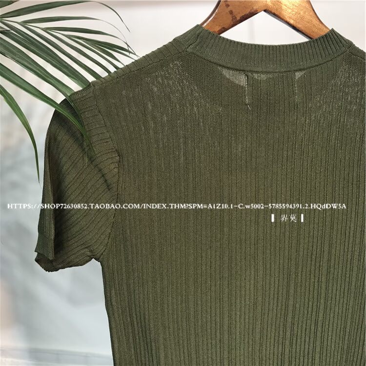 Mùa xuân và mùa hè mới Slim nam ngắn tay đan stereo băng lụa vòng cổ T-Shirt nửa tay áo đầu màu rắn t-shirt