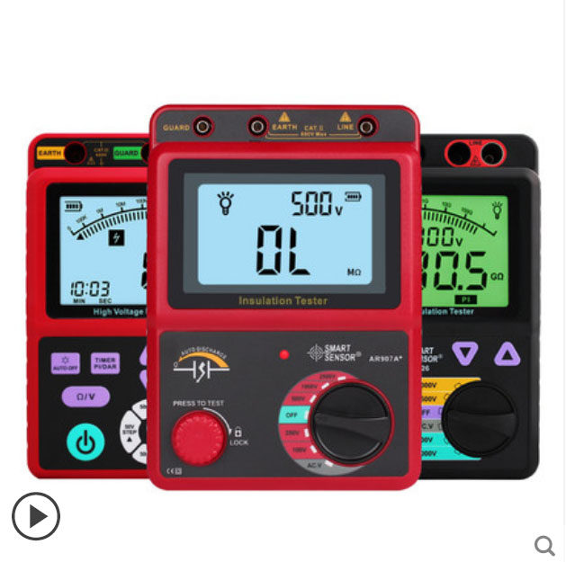 Himar Insulation AR907 Resistance Tester 1000V 1000V 2500V 5000V 5000V Watches Electronic Augu Watches