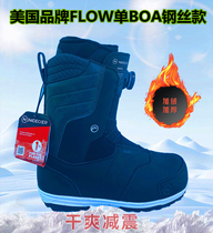 American FLOW Single BOA Single Veneers Ski Shoes Equip Men Fast Wear Steel Wire Buckle Boots Woman Waterproof Engraving Flat Flop Slide