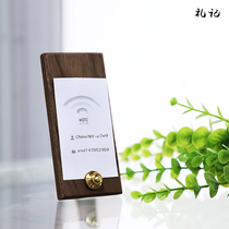 Creative Poo Signature Clip Vertical Password Cue Card Solid Wood Hotel Wireless Logo Custom Bar Wooden Photo Clip