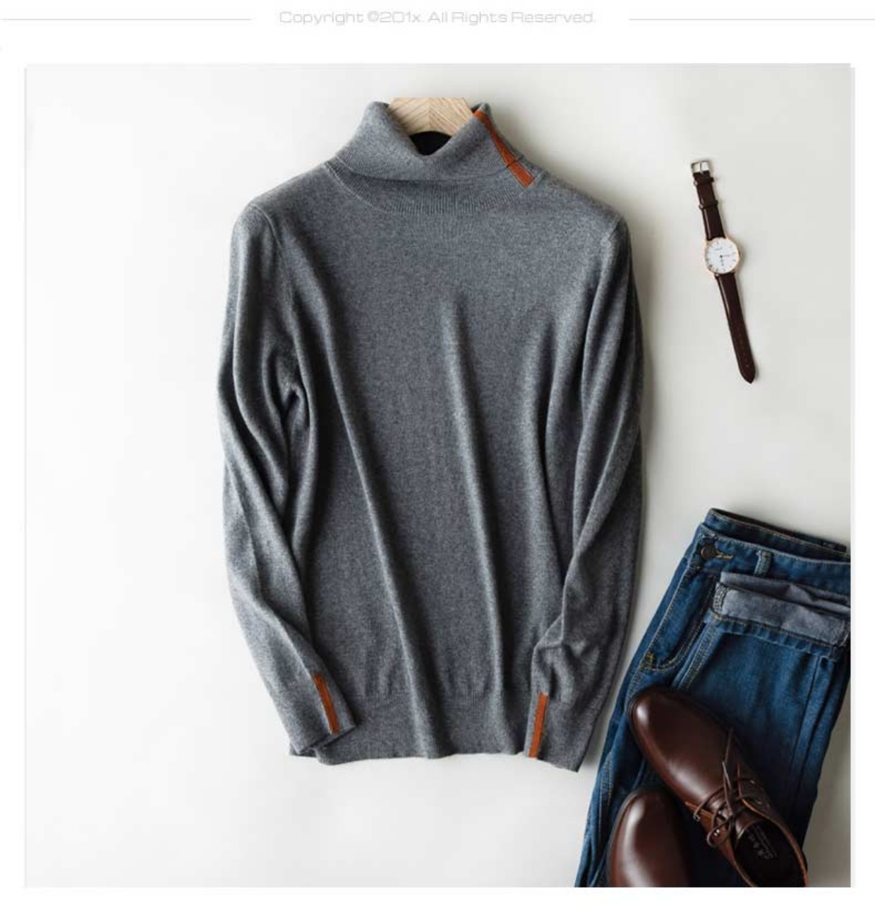 [Bắt đầu độc quyền] 2018 áo len cashmere mới nam cao ve áo màu rắn kinh doanh áo len giản dị đích thực blazer nam