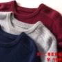 Mùa đông 2018 mới áo len cashmere nam cổ tròn màu áo len rắn kinh doanh áo len giản dị thả lỏng áo len đáy quần lót nam thun lạnh