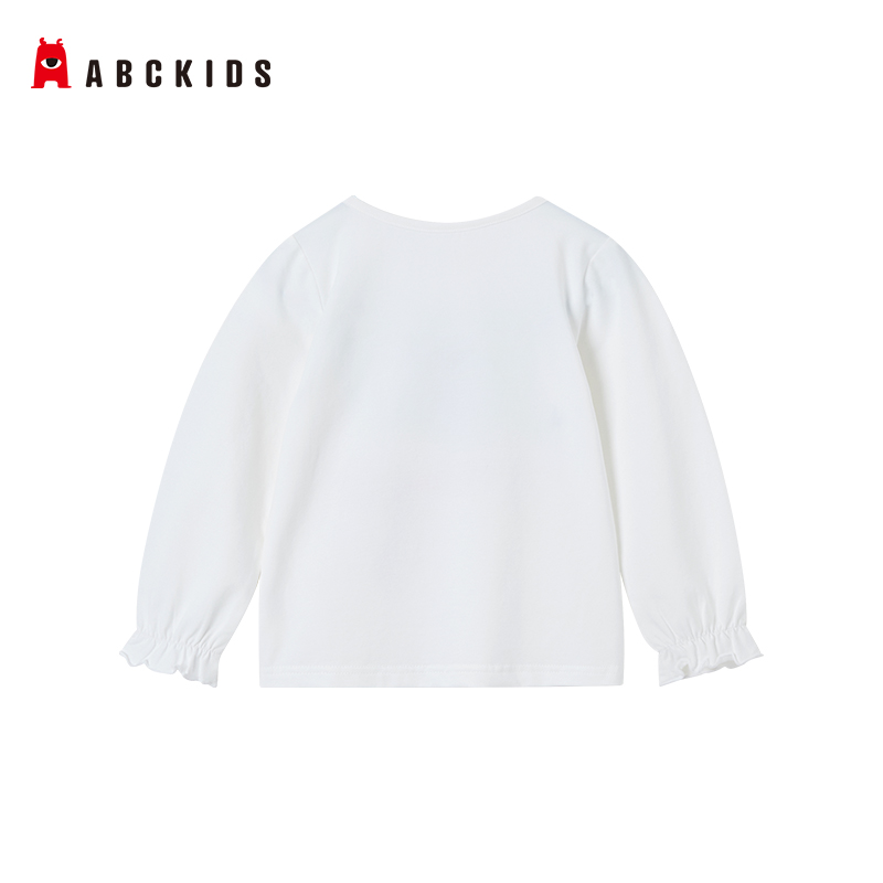 abckids quần áo trẻ em mùa xuân 2020 trẻ em mới của quần áo cô gái vòng cổ áo T-shirt in chín tay.