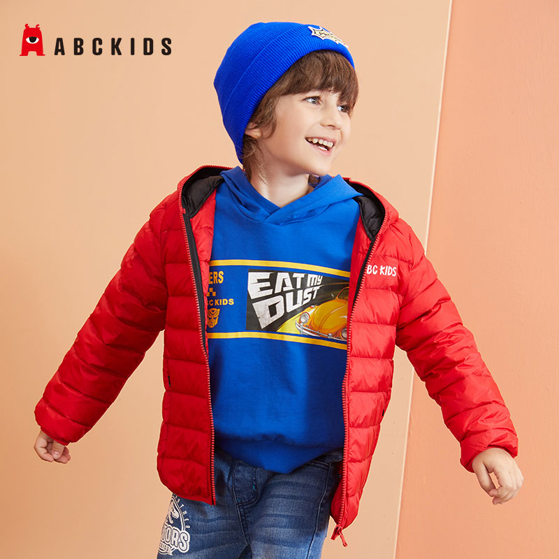 abckids chính thức cho trẻ em quần áo mùa đông trẻ em trai và trẻ em gái mới xuống áo khoác thời trang chống mùa nhẹ xuống áo khoác