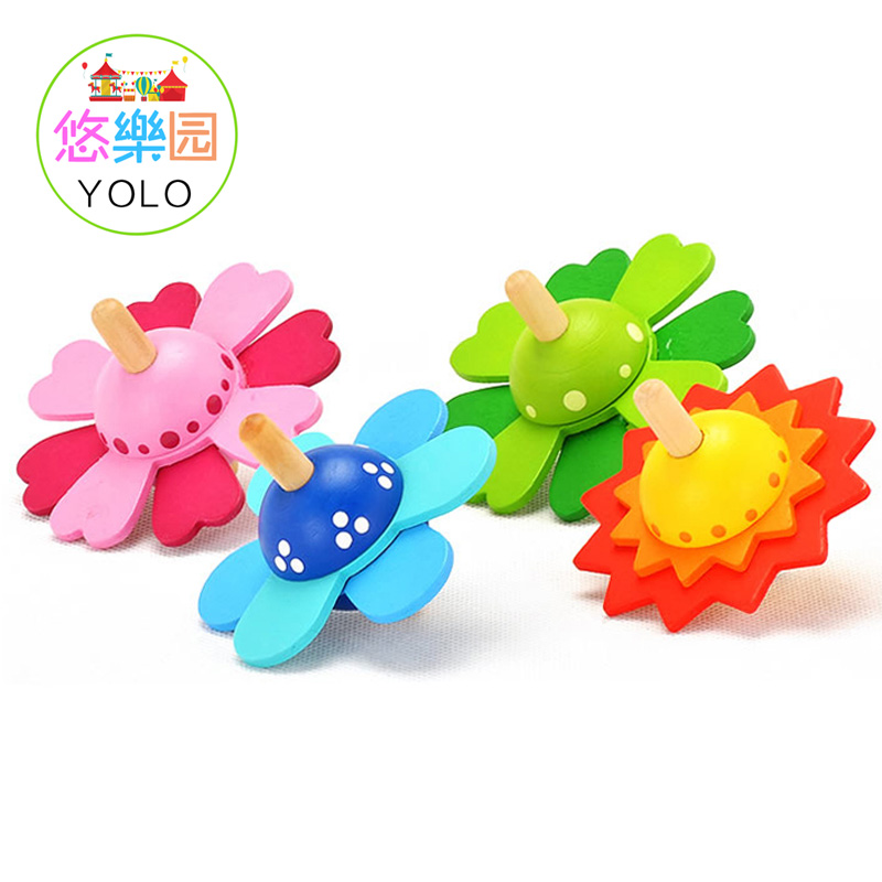 Paradise Flowers Pediatrics Tops Wooded Colorful Swivel Cute Beautiful Little Tops Children Boys And Girls Toys