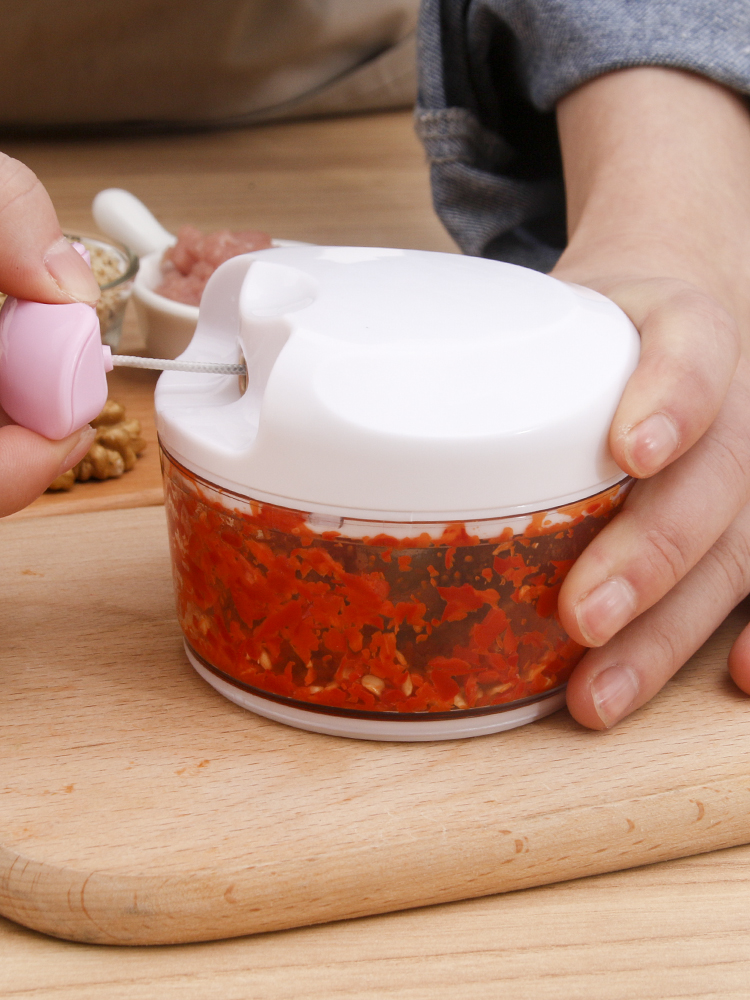 Mini mashed garlic puree hand side food material processor pressed garlic stirring machine to cut vegetable meat big garlic and garlic paste for home