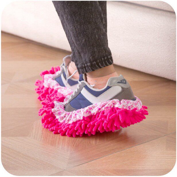 Home wiping slippers, mopping shoe covers, lazy mops, rags, rags, chenille bottom mop slippers, removable and washable