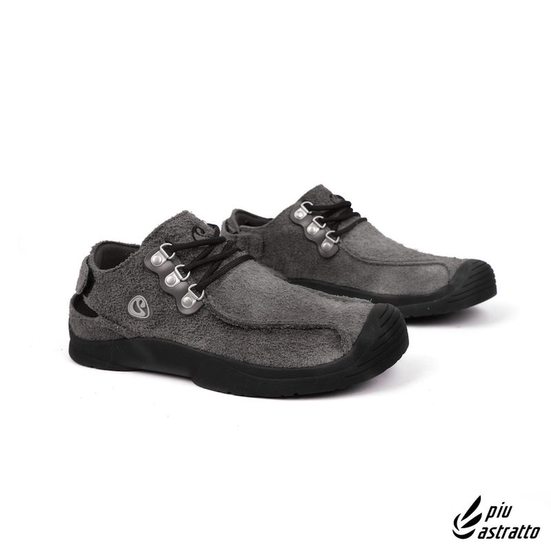 Piu Abstract Haerin Yang Chaoyue's Same Style Retro Japanese Velcro Half-Slip Suede Sneakers