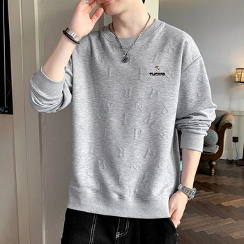 Woodpecker sweatshirt men's loose bottoming shirt long sleeve t-shirt