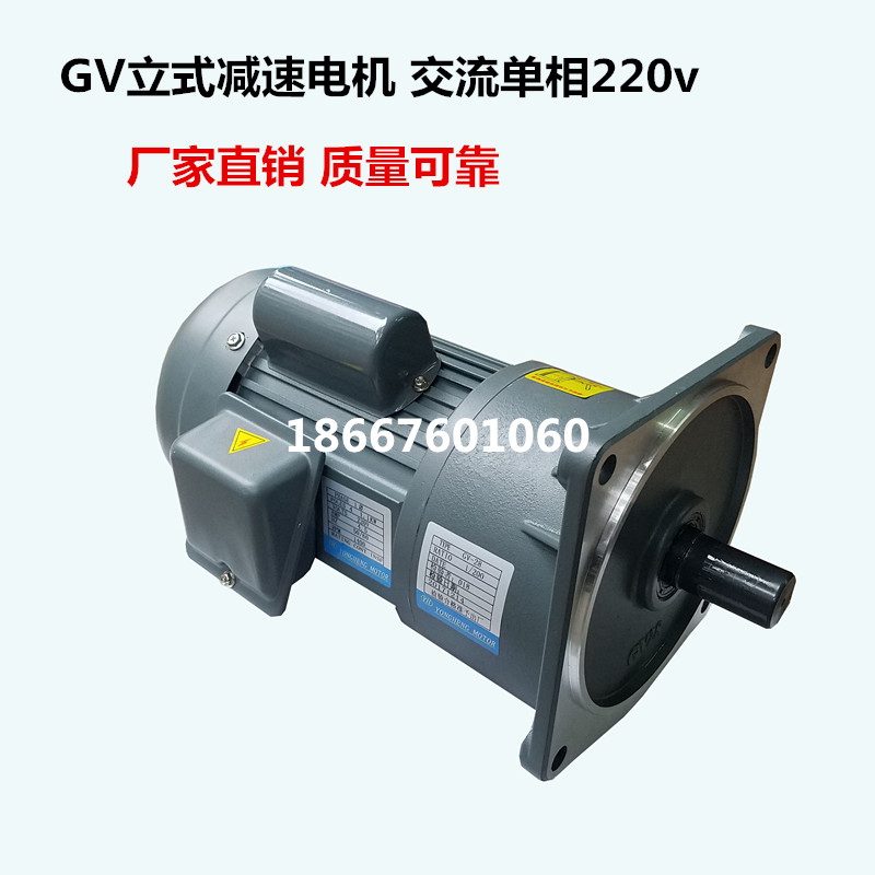 Small gear reduction motor 100W200W400W550W750W AC single-phase 220vGV vertical motor