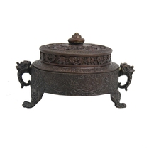 Antique pure copper storage incense burner incense burner decoration craft gift antique collection