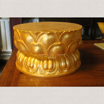Camphor wood spray golden lotus base Jingangtai lotus platform solid wood Buddha statue base Buddha