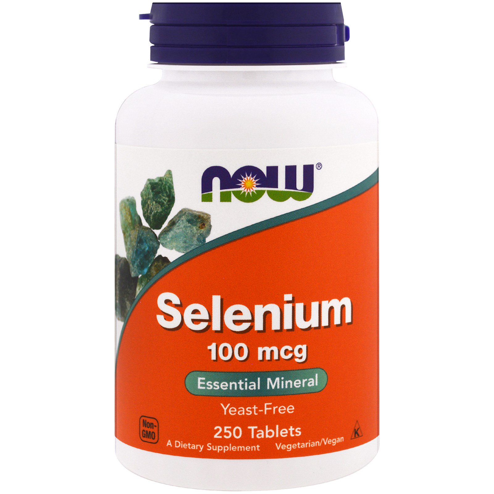 Now Foods Selenium Selenium Supplement Yeast-Free 100mcg250 Tablets