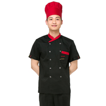 Hotel summer work clothes Chef clothes Long sleeve Restaurant chef tooling Canteen Chinese kitchen back kitchen Short sleeve kitchen clothes