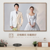 Photo printing to enlarge the wall hanging living room combination wedding photo family photo production studio wedding photo frame customization