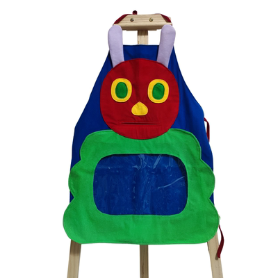 "Very Hungry Caterpillar Picture book story apron, kindergarten teaching apron, foreign language training apron, picture book teaching AIDS.