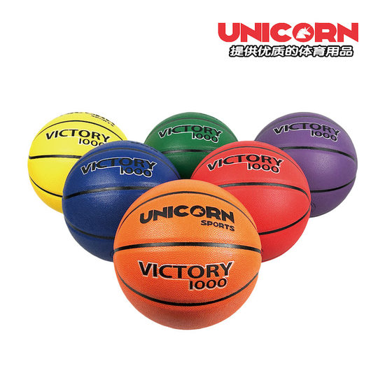 Regenbogenfarbener 6-farbiger PU-Basketball Nr. 5/6/7 Basketball-Butyl-Liner mit tiefem Rillendesign für den Innen- und Außenbereich