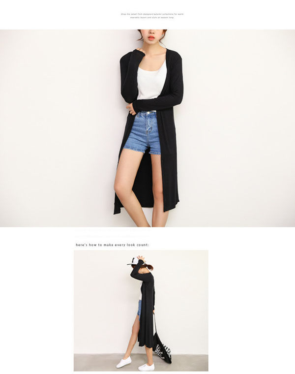 2018 xuân hè mới áo chống nắng cardigan nữ mùa hè dài phương thức hè ngoài áo choàng dài tay áo mỏng áo len dáng dài