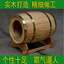 Solid wood wine barrel 6 5 inch 8 inch subwoofer box 6 5 inch and 8 inch full range empty box test speaker box audio