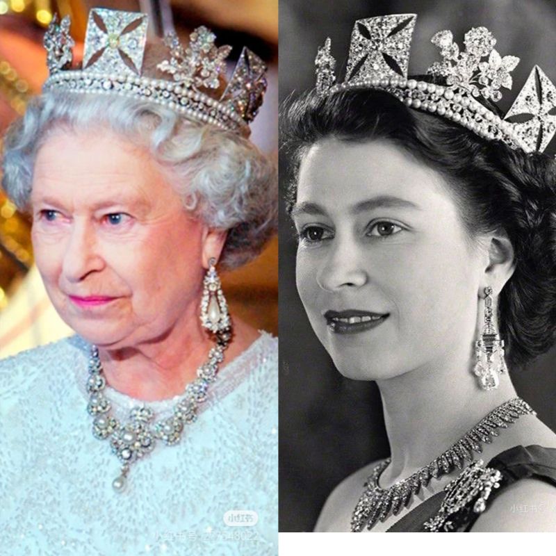 Elizabeth's Same Style Accessible Luxury Royal Crowned Large Crown for Men and Women Handmade Sparkling Diamond Wedding Bride and Groom Round Crown Elizabeth's Same Style Accessible Luxury Royal Crowned Large Crown for Men and Women Handmade Sparkling Diamond Wedding Bride and Groom Round Crown