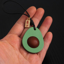 牛油果头层牛皮植鞣革手工制作双面钥匙扣汽车箱包手帐挂饰礼品