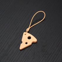 奶酪双面 头层牛皮植鞣革手工制作车钥匙扣手机手帐挂饰创意礼品