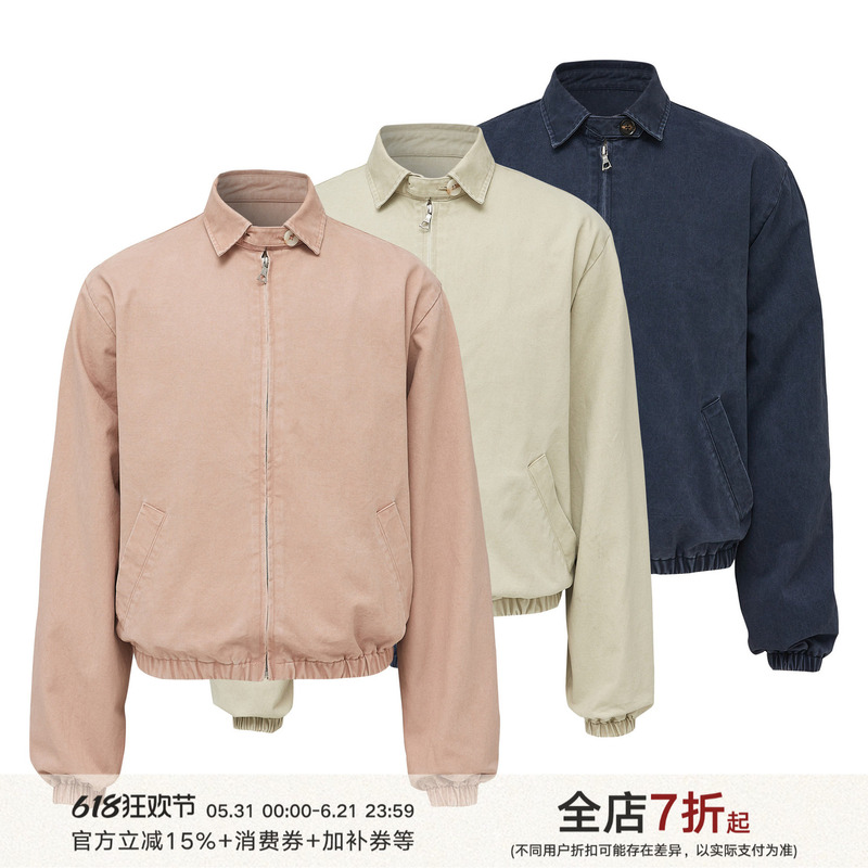 Taichiism “Rainbow Party” Spring Minimalist Harrington Candy Color Washed Workwear Jacket Taichiism “Rainbow Party” Spring Minimalist Harrington Candy Color Washed Workwear Jacket