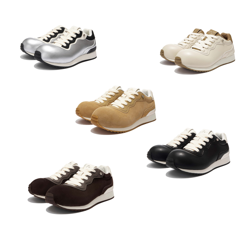 Taichiism Mickey Cartoon Style Retro Outdoor Genuine Leather Height-Increasing Casual Jogging Shoes Sporty Chic