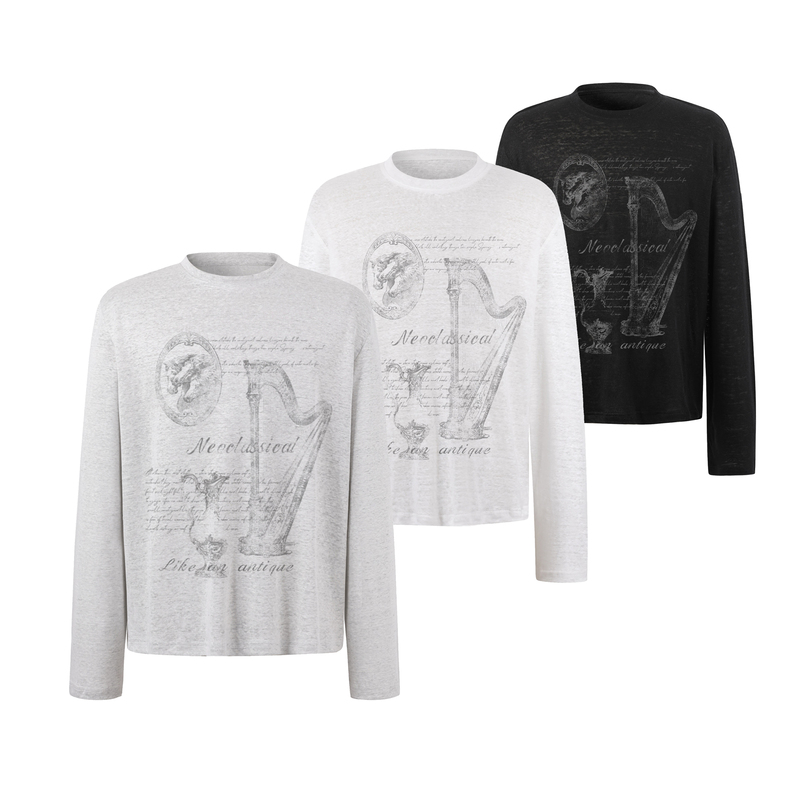 Taichiism Classicism Digital Direct Print Versatile Sun-Protective Breathable Cool Vintage Pure Linen Cover-Up