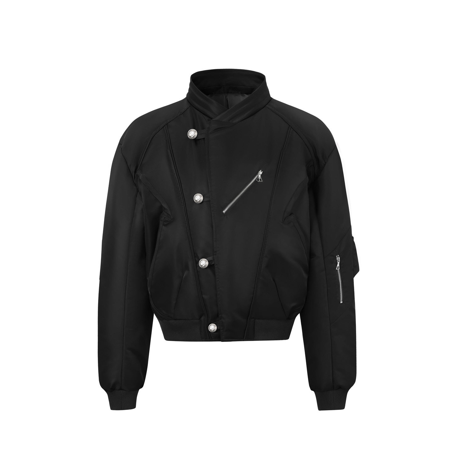 TAICHIISM Black Cropped Bomber Jacket